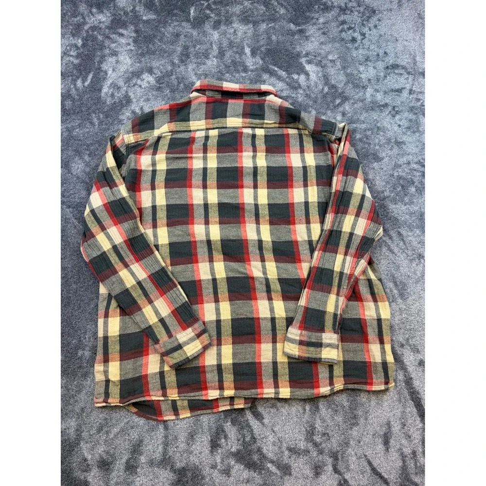 Levi's Button Down Mens 3XL Red Plaid Relaxed Fit Long Sleeve Flannel Shirt